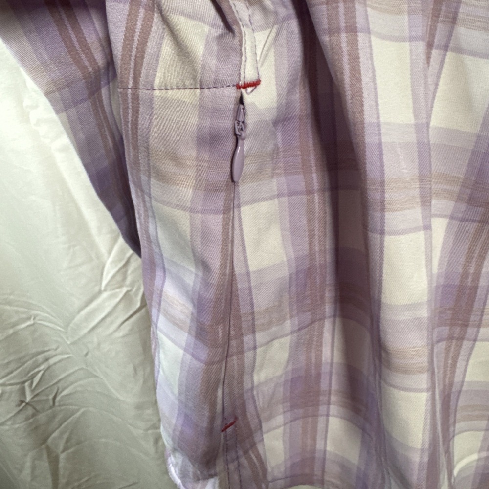 Dickies Snap Shirt Womens M Purple Plaid Cooling Utility Workwear NWT - Picture 12 of 14